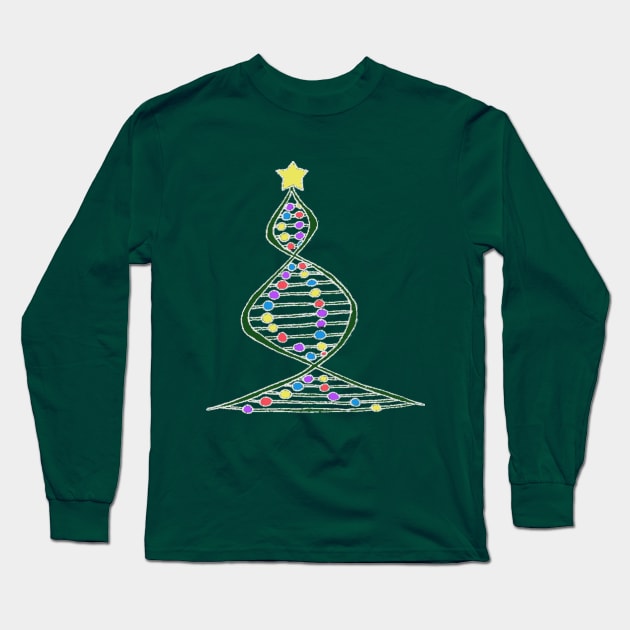 DNA of a Christmas Tree Long Sleeve T-Shirt by RFMDesigns